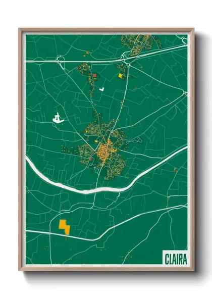 Une affiche de carte sur Claira