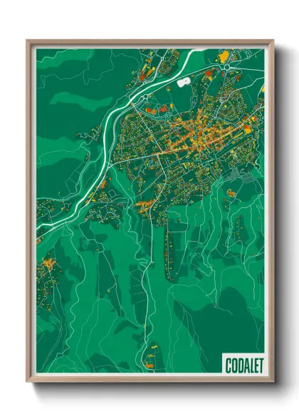 Une affiche de carte sur Codalet