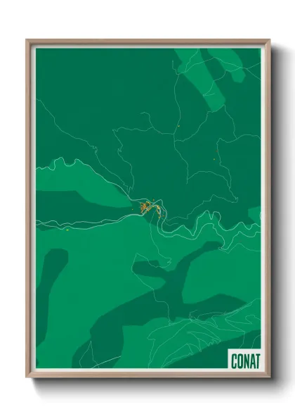 Une affiche de carte sur Conat