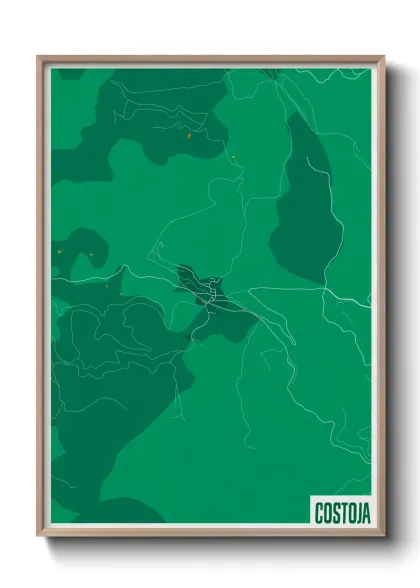 Une affiche de carte sur Costoja