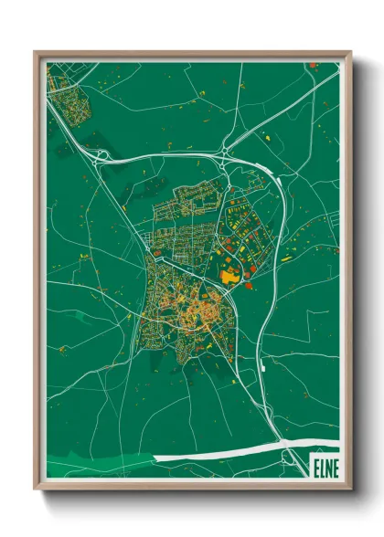 Une affiche de carte sur Elne