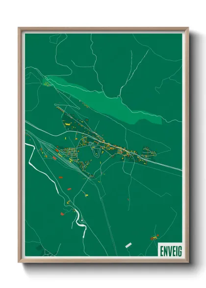 Une affiche de carte sur Enveig