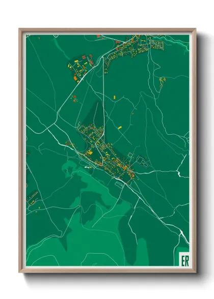 Une affiche de carte sur Er