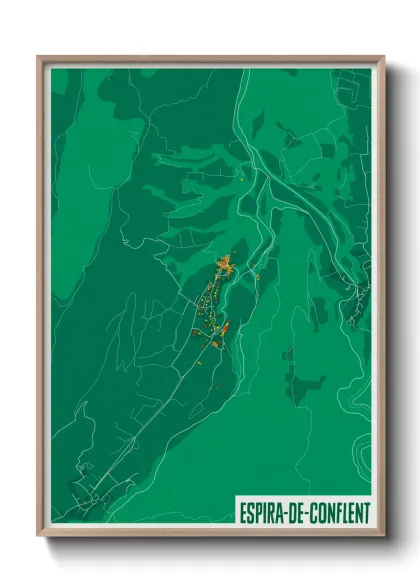 Une affiche de carte sur Espira-de-Conflent