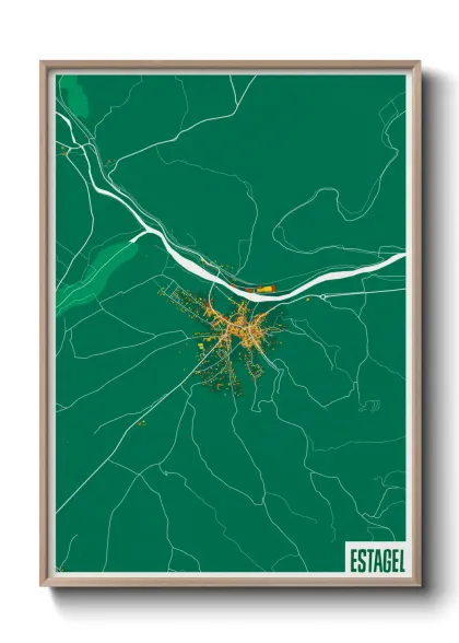 Une affiche de carte sur Estagel