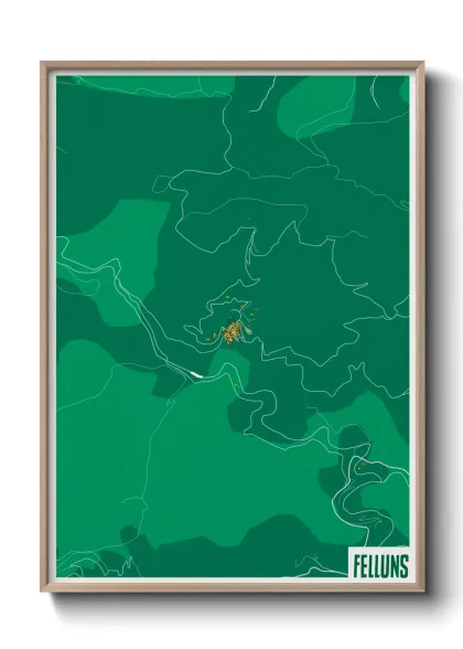 Une affiche de carte sur Felluns