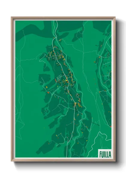 Une affiche de carte sur Fuilla