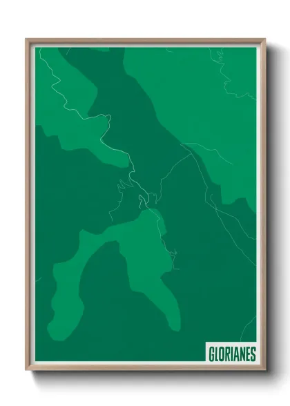 Une affiche de carte sur Glorianes