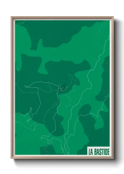 Une affiche de carte sur La Bastide
