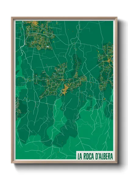 Une affiche de carte sur la Roca d'Albera