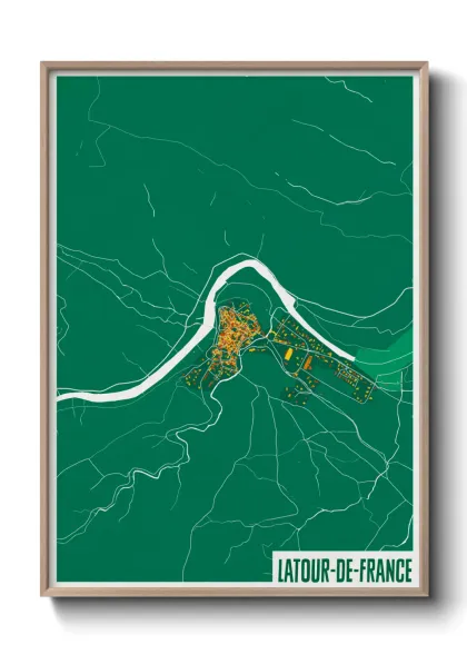 Une affiche de carte sur Latour-de-France
