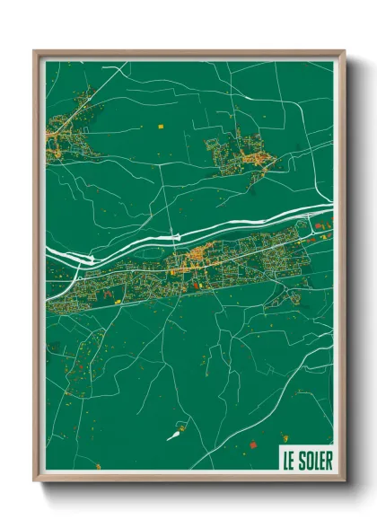 Une affiche de carte sur Le Soler