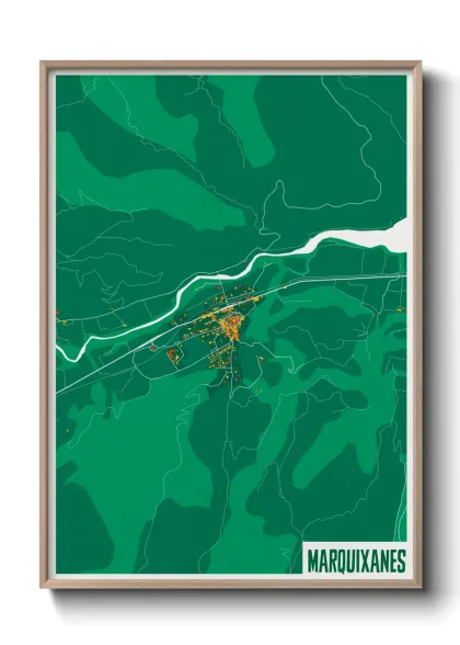 Une affiche de carte sur Marquixanes
