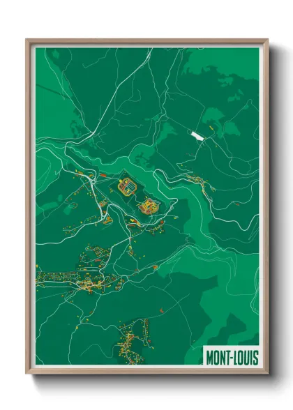 Une affiche de carte sur Mont-Louis