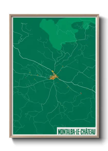 Une affiche de carte sur Montalba-le-Château