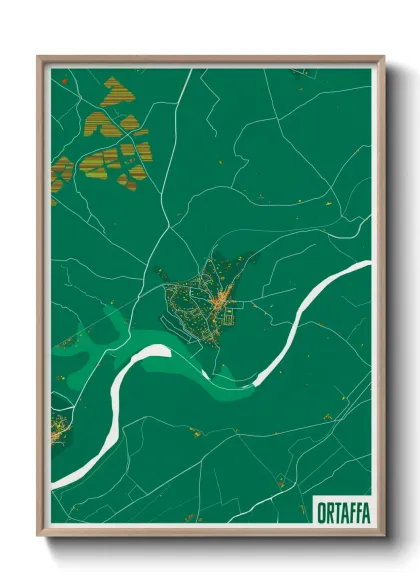 Une affiche de carte sur Ortaffa