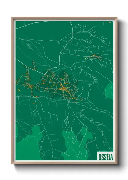 Une affiche de carte sur Osséja