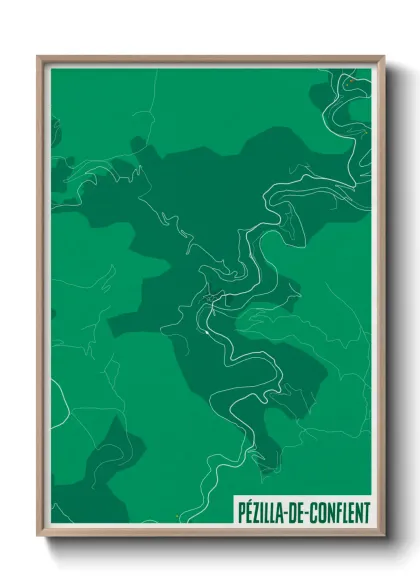 Une affiche de carte sur Pézilla-de-Conflent