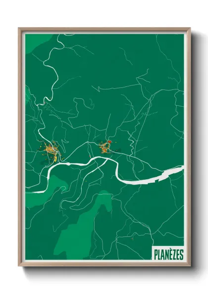 Une affiche de carte sur Planèzes