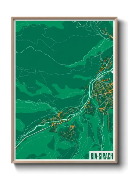 Une affiche de carte sur Ria-Sirach