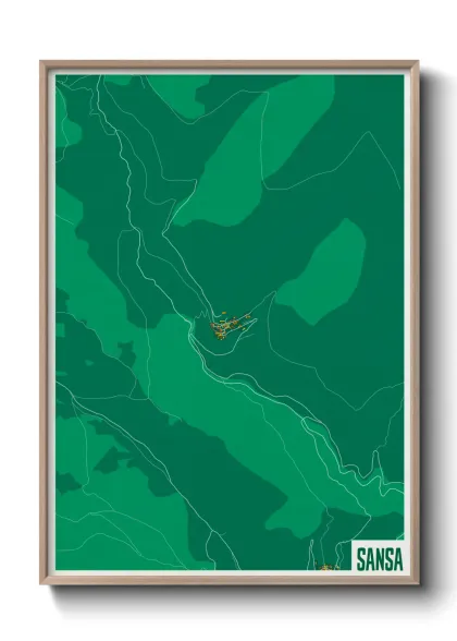 Une affiche de carte sur Sansa