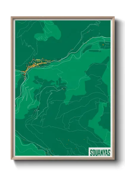 Une affiche de carte sur Souanyas