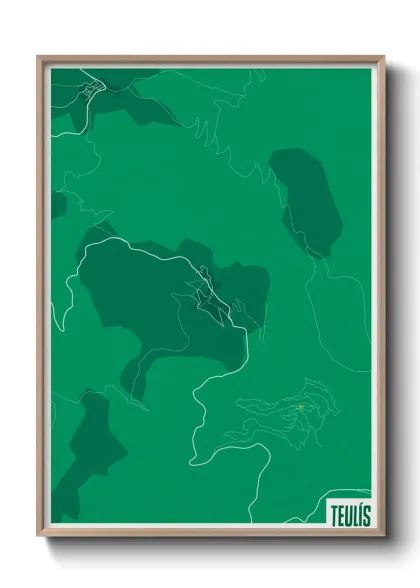 Une affiche de carte sur Teulís