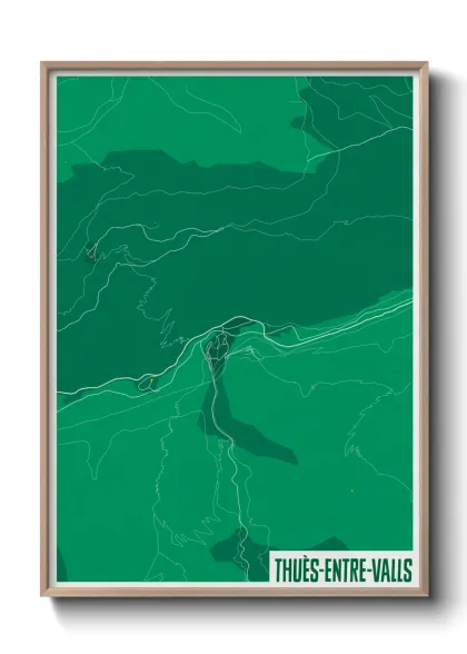 Une affiche de carte sur Thuès-Entre-Valls