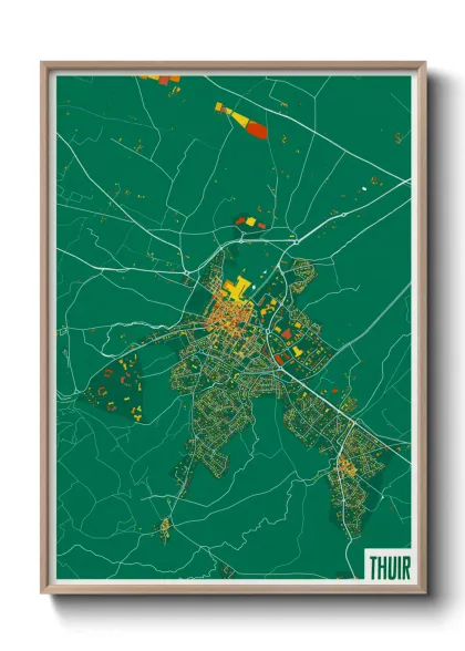 Une affiche de carte sur Thuir