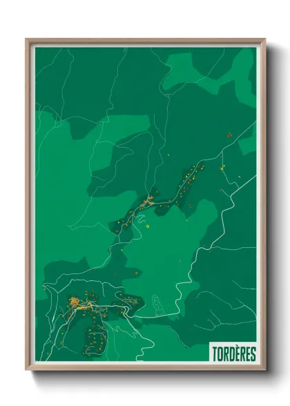 Une affiche de carte sur Tordères