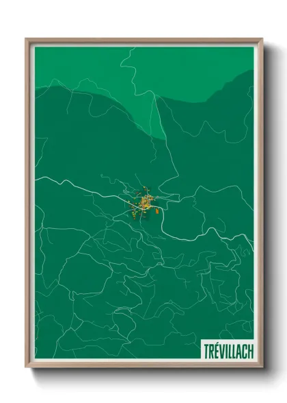 Une affiche de carte sur Trévillach