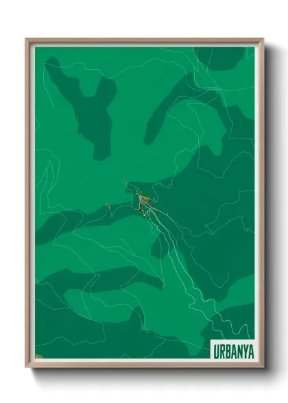 Une affiche de carte sur Urbanya