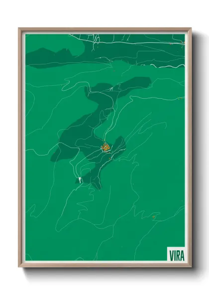 Une affiche de carte sur Vira
