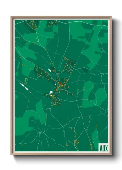 Une affiche de carte sur Alix