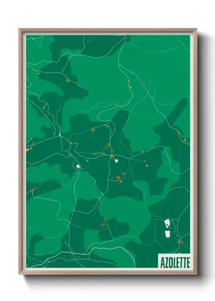 Une affiche de carte sur Azolette