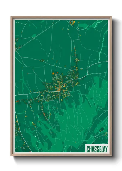 Une affiche de carte sur Chasselay