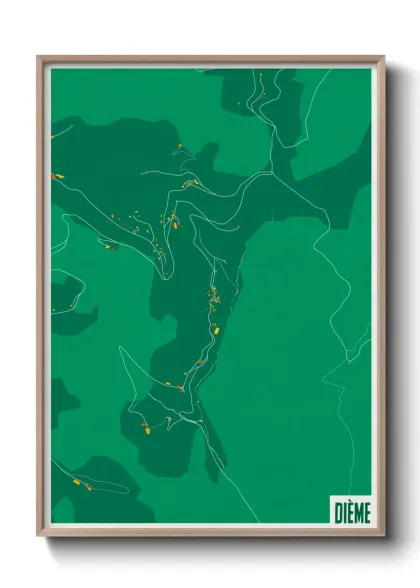 Une affiche de carte sur Dième