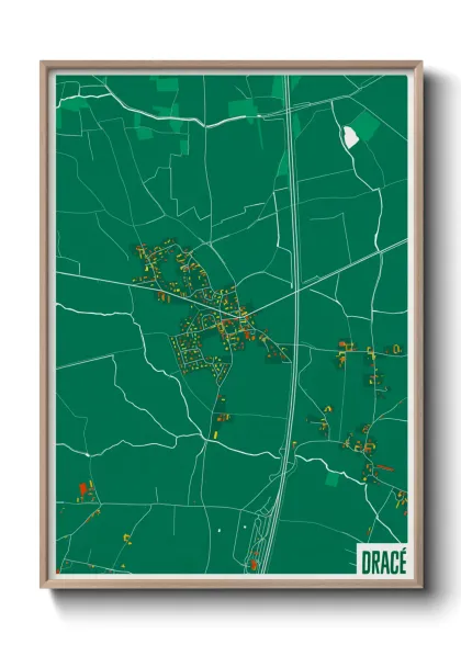 Une affiche de carte sur Dracé