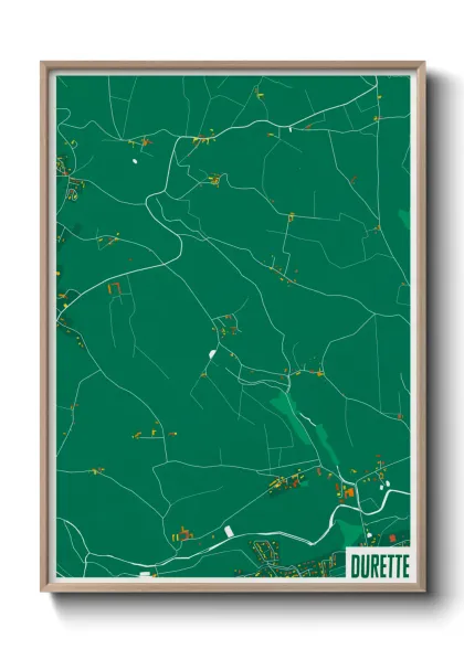 Une affiche de carte sur Durette