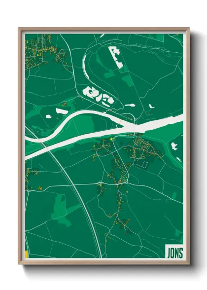 Une affiche de carte sur Jons