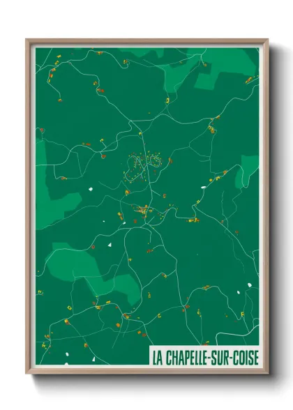 Une affiche de carte sur La Chapelle-sur-Coise
