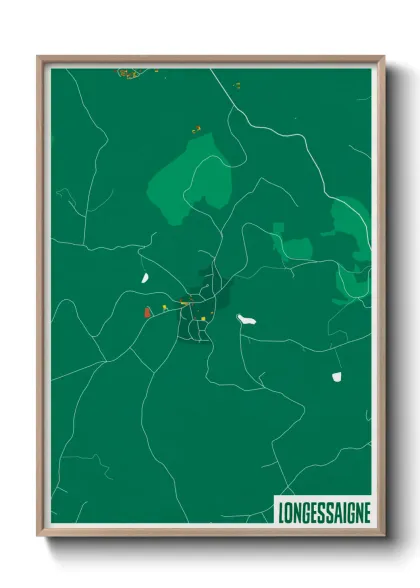 Une affiche de carte sur Longessaigne