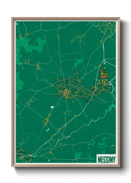 Une affiche de carte sur Messimy