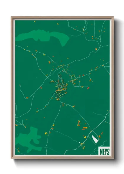 Une affiche de carte sur Meys