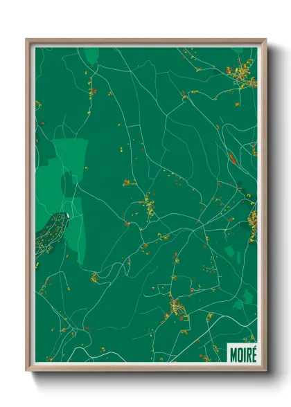 Une affiche de carte sur Moiré