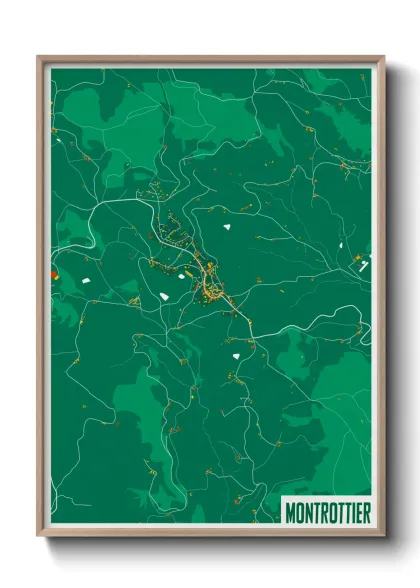 Une affiche de carte sur Montrottier