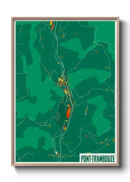 Une affiche de carte sur Pont-Trambouze