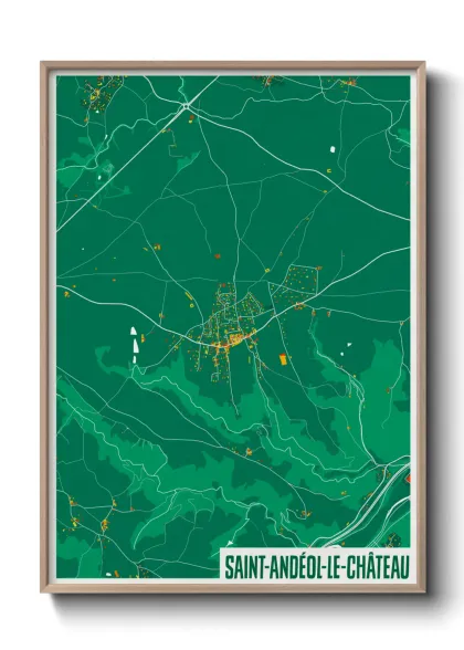 Une affiche de carte sur Saint-Andéol-le-Château