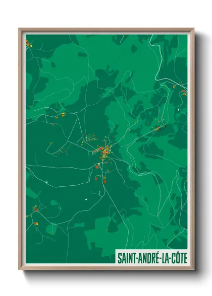 Une affiche de carte sur Saint-André-la-Côte