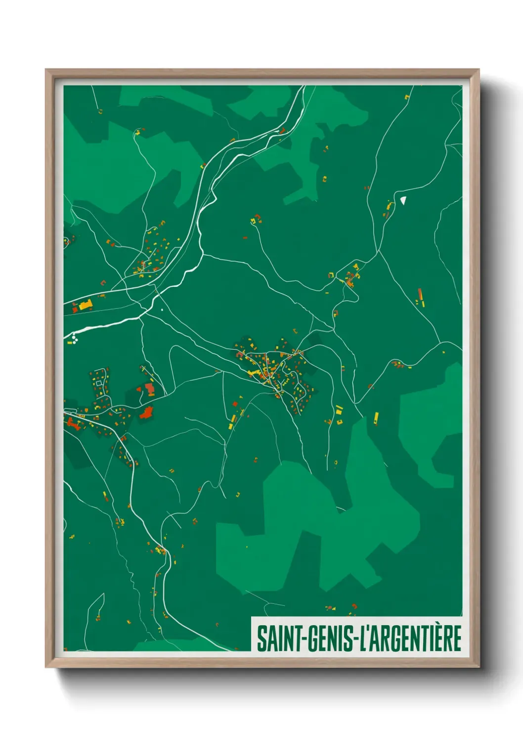 Un poster carteSaint-Genis-l'Argentière